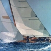 Il Flica in regata - 2002, cm. 100x70