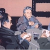 La partita a scopa - 1999, cm. 90x45