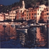 I colori a Portofino - 1991, cm. 100x100