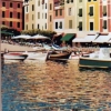 Portofino, la piazzetta - 2001, cm. 50x100