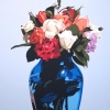 Le rose nel vaso blu - 2004 - cm 100x100