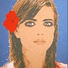 'Quel fiore rosso' 2007, cm. 100x100
