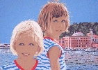 'Matilde and Federica in the blue' 2006, cm. 100x70