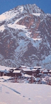 'La montagna e il suo villaggio' 2007, cm. 45x90